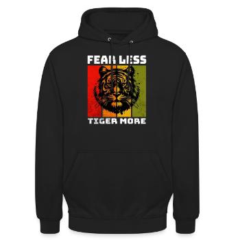 Sumatran Tiger Sumatra Tiger - Unisex Hoodie - black - Front - Alina (178cm) & Michal (187cm)