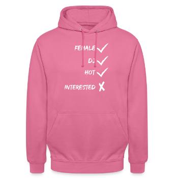 Female DJ Checklist - Unisex Hoodie - pink - Front - Alina (178cm) & Michal (187cm)