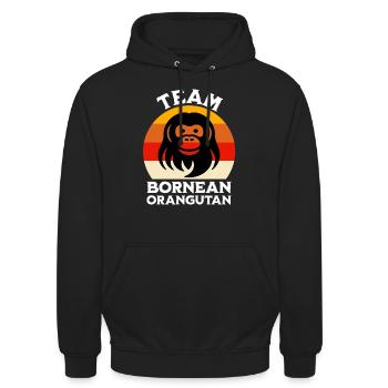 Borneo Orang Utan - Unisex Hoodie - Schwarz - Vorne - Alina (178cm) & Michal (187cm)