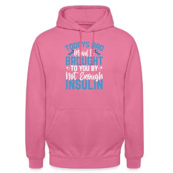 Funny Diabetic Blue and Grey Ribbon Diabetes - Unisex Hoodie - pink - Front - Alina (178cm) & Michal (187cm)
