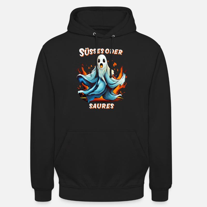 GEIST HALLOWEEN SÜSSES ODER SAURES - Unisex Hoodie - Schwarz