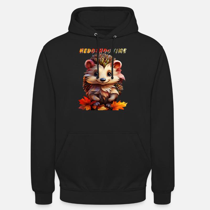L’HEURE DU HÉRISSON - Sweat-shirt à capuche unisexe - noir