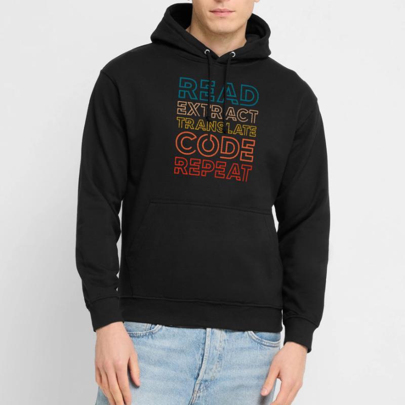 read extract translate code repeat Conception pour un Sweat-shirt à capuche unisexe