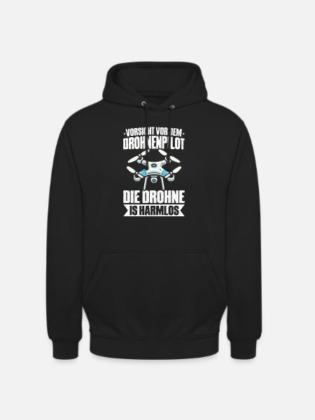 Drone Pilot Quadcopter Flying Quadcopter - Unisex Hoodie - black