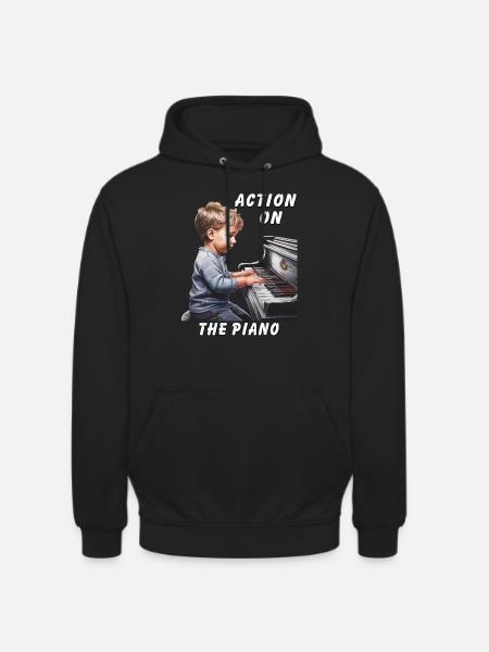 ACTION ON THE PIANO - Unisex Hoodie - black