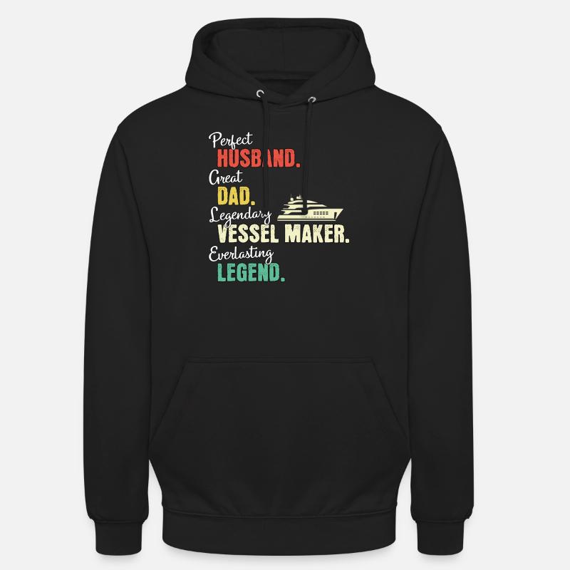 Papa constructeur naval - Sweat-shirt à capuche unisexe - noir