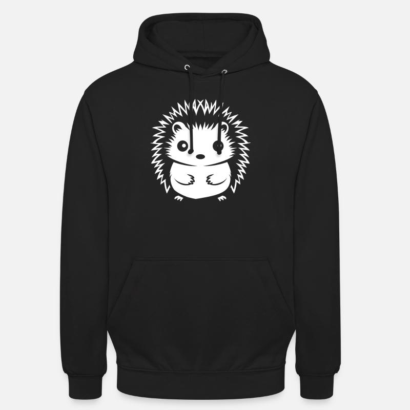 Hérisson - Sweat-shirt à capuche unisexe - noir