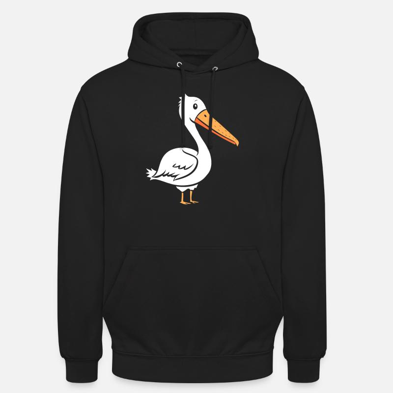 pélican - Sweat-shirt à capuche unisexe - noir