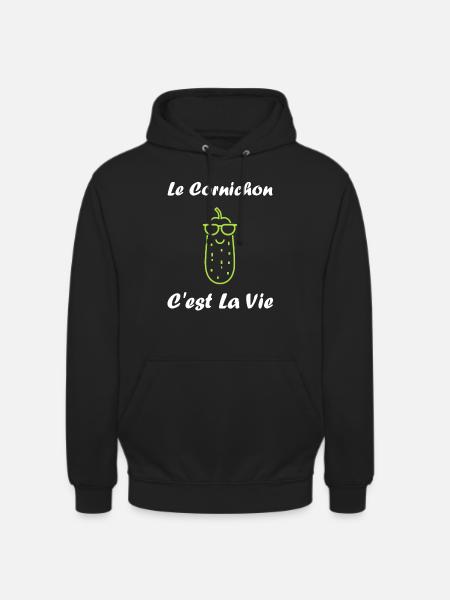 Humour cornichon - Sweat-shirt à capuche unisexe - noir