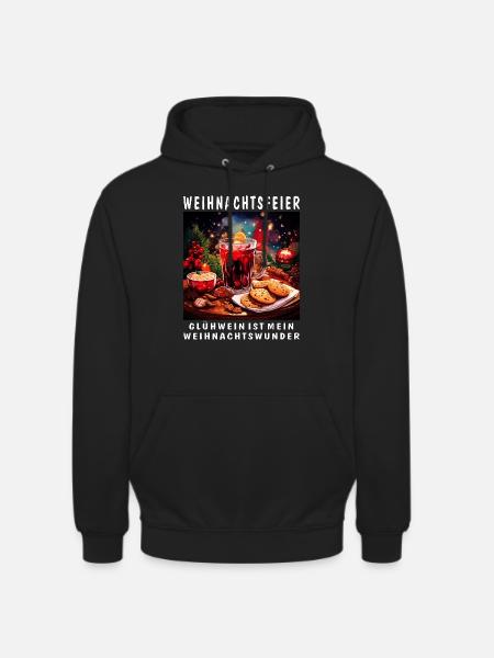 WEIHNACHTSFEIER GLÜHWEIN - Unisex Hoodie - Schwarz