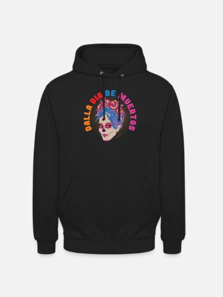 Dalla Dia De Muertos De Dødes Dag - Hættetrøje unisex - sort