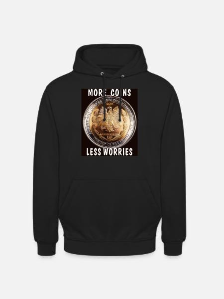 MEER MUNTEN, MINDER ZORGEN - Uniseks hoodie - zwart