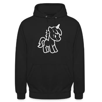 Pony - Unisex Hoodie - black - Front - Alina (178cm) & Michal (187cm)