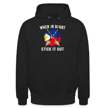 Arnis Eskrima Kali Filipino FMA - Sweat-shirt à capuche unisexe - noir - Devant - Alina (178cm) & Michal (187cm)