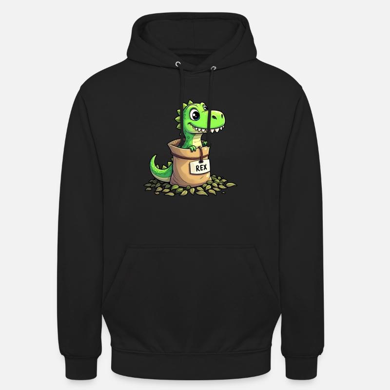 Tea Rex Dinosaurier - Unisex Hoodie - Schwarz