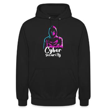Cybersicherheitsexpertise von ethischen Hackern - Unisex Hoodie - Schwarz - Vorne - Alina (178cm) & Michal (187cm)