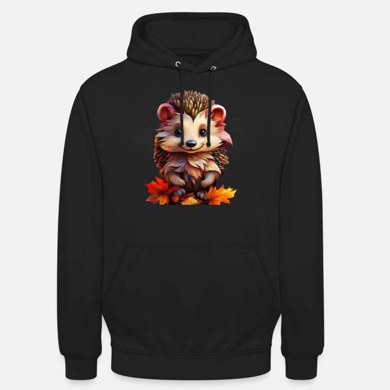 IGEL HERBSTLAUB - Unisex Hoodie - Schwarz