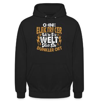 Electronics Technician Electrics Profession Volt Electrical Engineering - Unisex Hoodie - black - Front - Alina (178cm) & Michal (187cm)