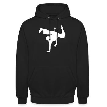 Capoeira Herzlinie - Unisex Hoodie - Schwarz - Vorne - Alina (178cm) & Michal (187cm)