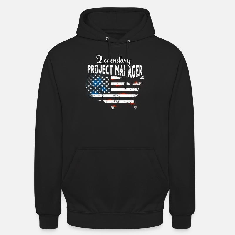 Chef de projet US - Sweat-shirt à capuche unisexe - noir