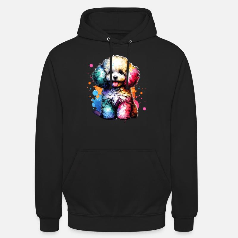 Cadeau caniche - Sweat-shirt à capuche unisexe - noir