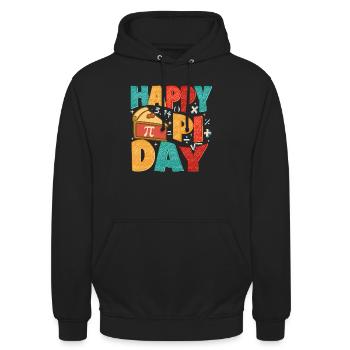 Happy Pi Day - Œuvres d’art spirituelles sur le thème des mathématiques - Sweat-shirt à capuche unisexe - noir - Devant - Alina (178cm) & Michal (187cm)