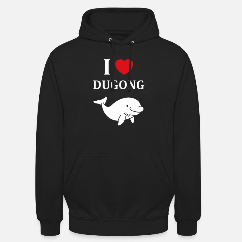 Dugong - Sweat-shirt à capuche unisexe - noir