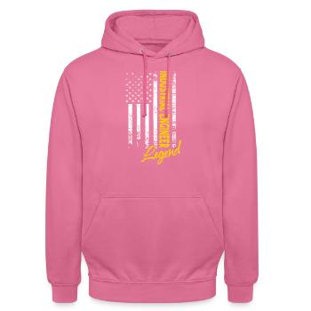 Ingénieur industriel Légende - Sweat-shirt à capuche unisexe - rose - Devant - Alina (178cm) & Michal (187cm)