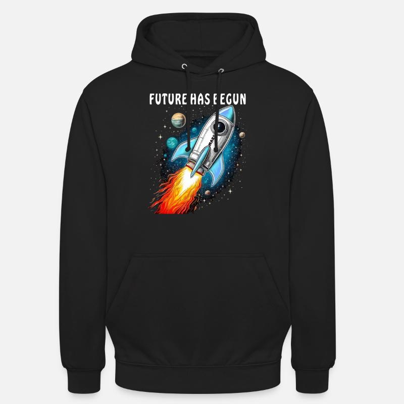 ROCKET MARS FUTURE HAS BEGUN - Unisex Hoodie - black