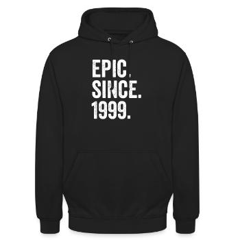 Epic Since 1999 Geburtsjahr Geburtstag - Unisex Hoodie - Schwarz - Vorne - Alina (178cm) & Michal (187cm)