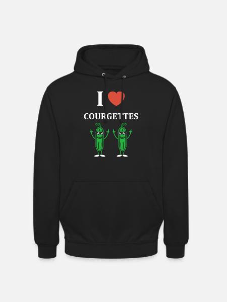 Humour Courgette - Sweat-shirt à capuche unisexe - noir