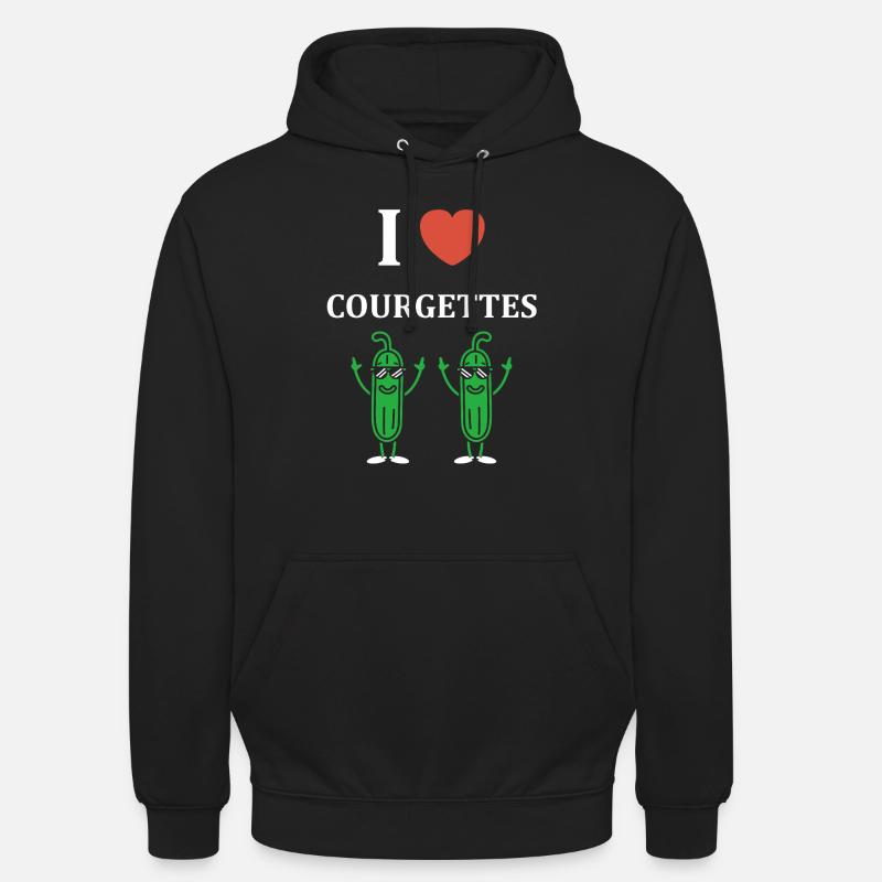Humour Courgette - Sweat-shirt à capuche unisexe - noir