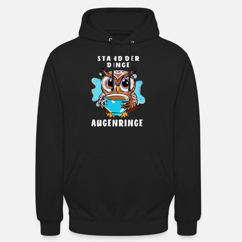 EULE STAND DER DINGE AUGENRINGE - Unisex Hoodie - Schwarz
