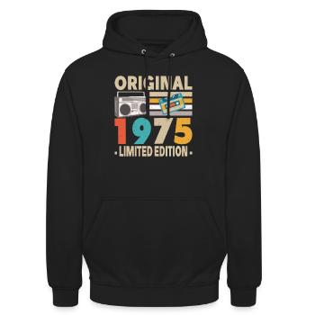 Limited Edition 1975 - Unisex Hoodie - Schwarz - Vorne - Alina (178cm) & Michal (187cm)
