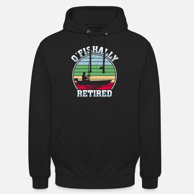 O’Fishally a pris sa retraite - Sweat-shirt à capuche unisexe - noir