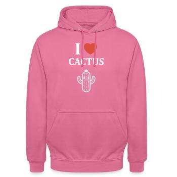 Kaktus - Unisex Hoodie - Pink - Vorne - Alina (178cm) & Michal (187cm)