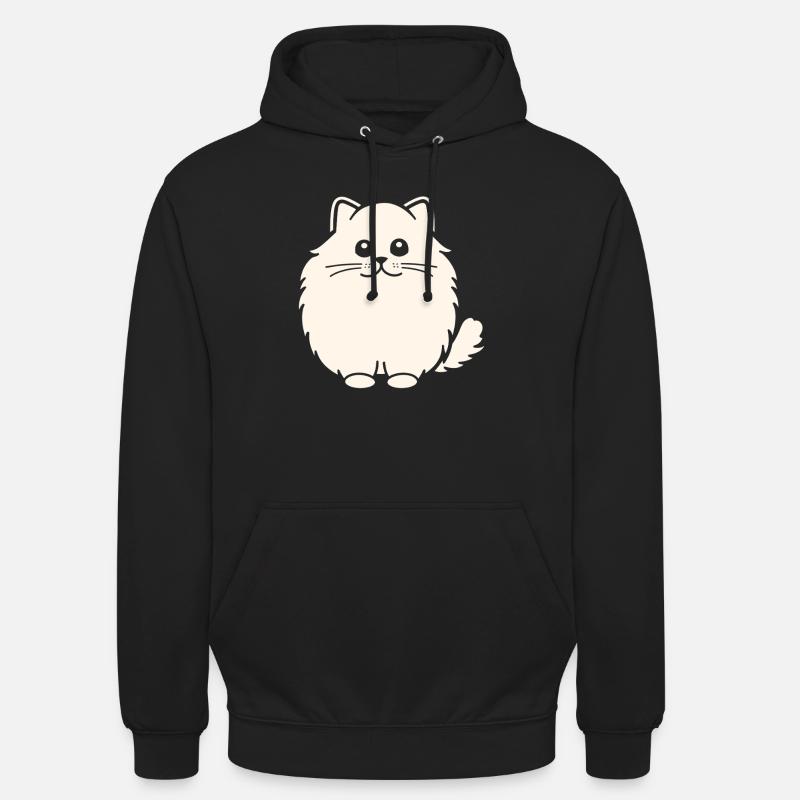 Chat persan - Sweat-shirt à capuche unisexe - noir