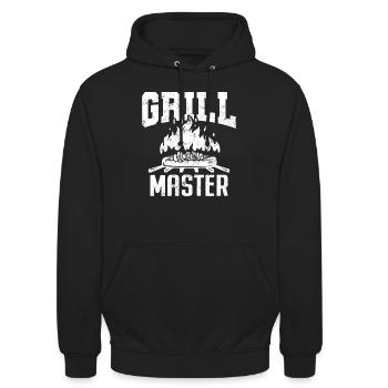 Grill Master Lustiges BBQ Grillen Pitmaster - Unisex Hoodie - Schwarz - Vorne - Alina (178cm) & Michal (187cm)