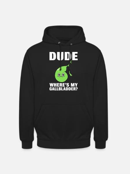 Funny Gallbladder Removal Cholecystectomy - Unisex Hoodie - black
