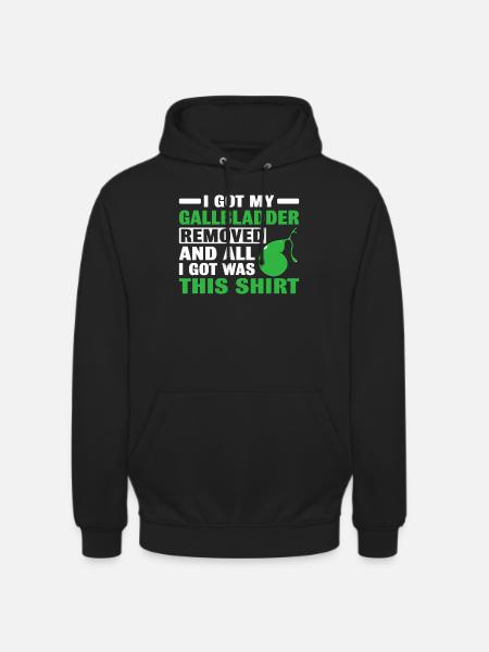 Gallbladder Removal Biliary Colic Gallstone - Unisex Hoodie - black