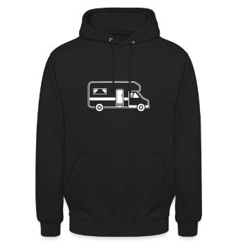 Wohnmobil - Unisex Hoodie - Schwarz - Vorne - Alina (178cm) & Michal (187cm)
