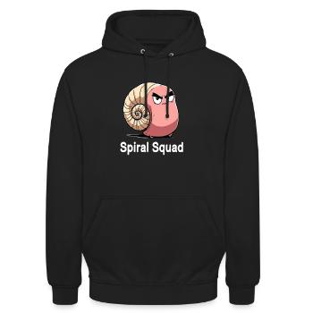 Cartoon Ammoniten Fossilien Urzeit - Unisex Hoodie - Schwarz - Vorne - Alina (178cm) & Michal (187cm)