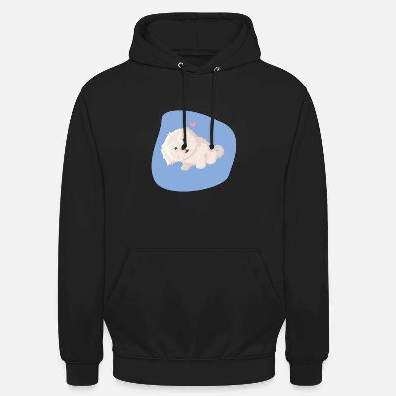 yeux de chien chiot - Sweat-shirt à capuche unisexe - noir