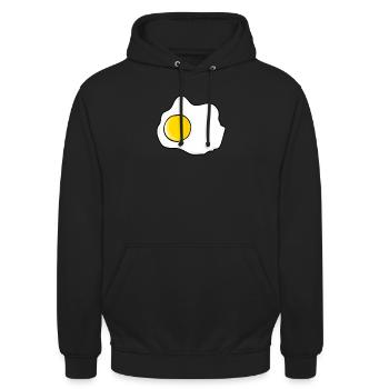 Fried egg - eggs - Unisex Hoodie - black - Front - Alina (178cm) & Michal (187cm)
