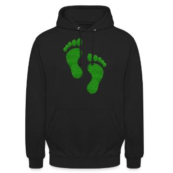 Empreinte écologique - Sweat-shirt à capuche unisexe - noir - Devant - Alina (178cm) & Michal (187cm)