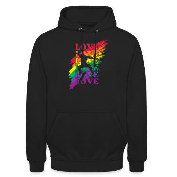 Skater LGBT Pride - Sweat-shirt à capuche unisexe - noir - Devant - Alina (178cm) & Michal (187cm)