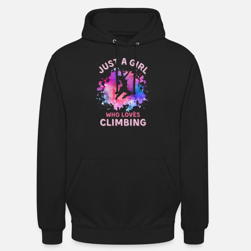 Frauen Klettern Mädchen - Unisex Hoodie - Schwarz