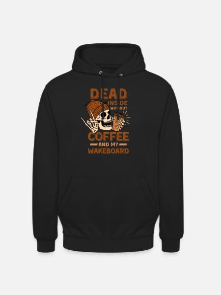 Coffee Wakeboarding skeleton - Unisex Hoodie - black