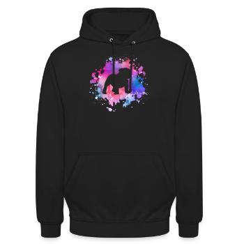 Amoureux du bouledogue - Sweat-shirt à capuche unisexe - noir - Devant - Alina (178cm) & Michal (187cm)