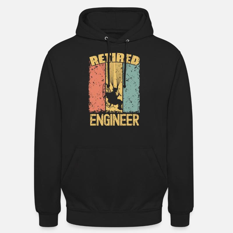 Paramotoring retired engineer - Unisex Hoodie - black